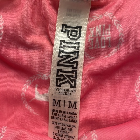 PINK VICTORIA SECRET Aztec Neon color string bikini BOTTOM size Med - Picture 4 of 8
